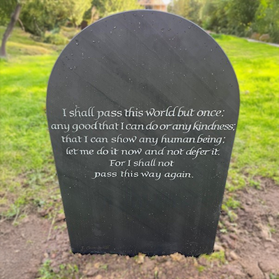 Example of work in churchyard