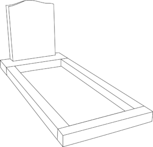 Line drawing of memorial - Full Grave