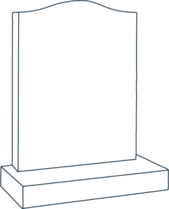 Line drawing of memorial - Ogee Shape