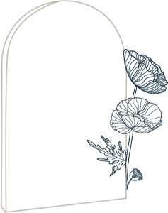 Headstone with Flower graphic