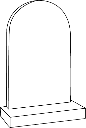 Line drawing of memorial - Round Shape